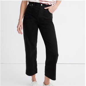 Madewell Slim Wide Leg Black in Lunar Wash Jeans